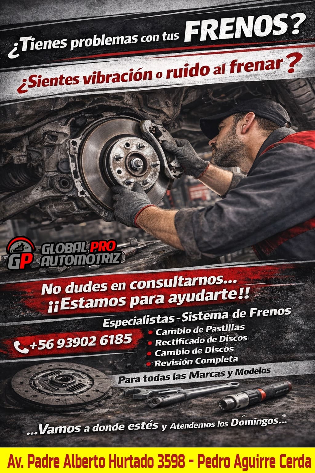 Mecánico 24/7 auxilio mecánico domingo